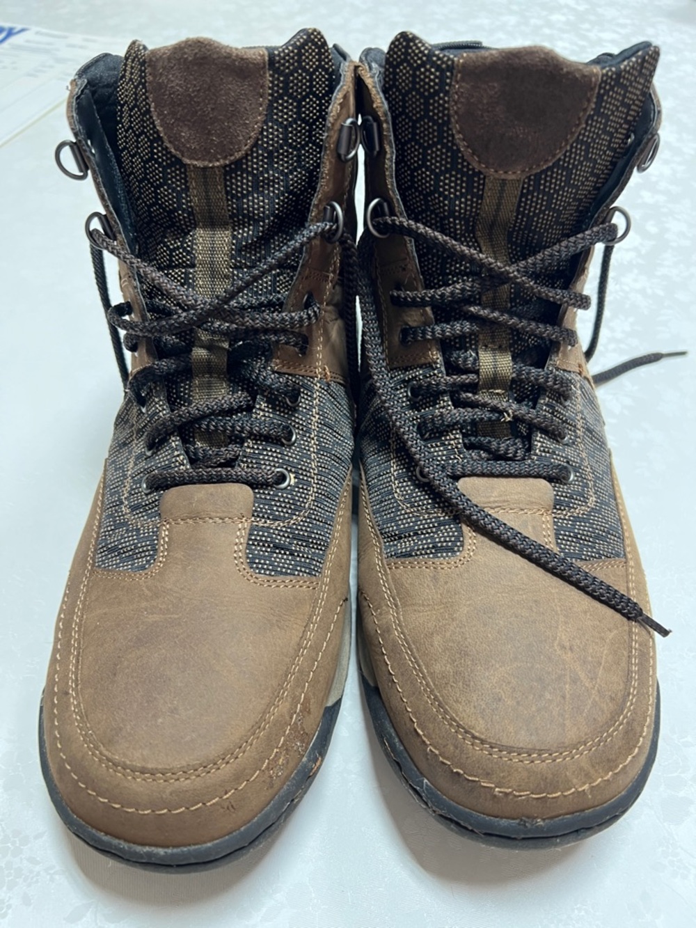 Johnston & Murphy Brown and Black Lace-Up Outdoor Boots